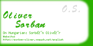 oliver sorban business card